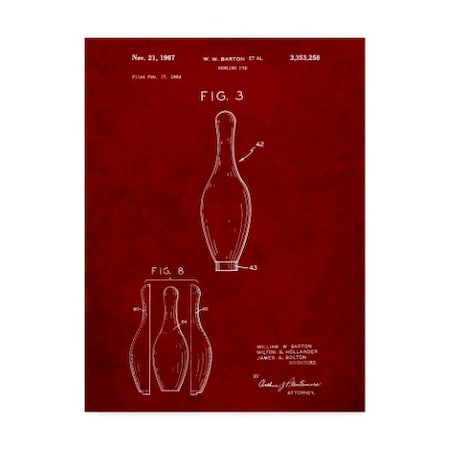 Cole Borders 'Bowling Pin 1' Canvas Art,24x32